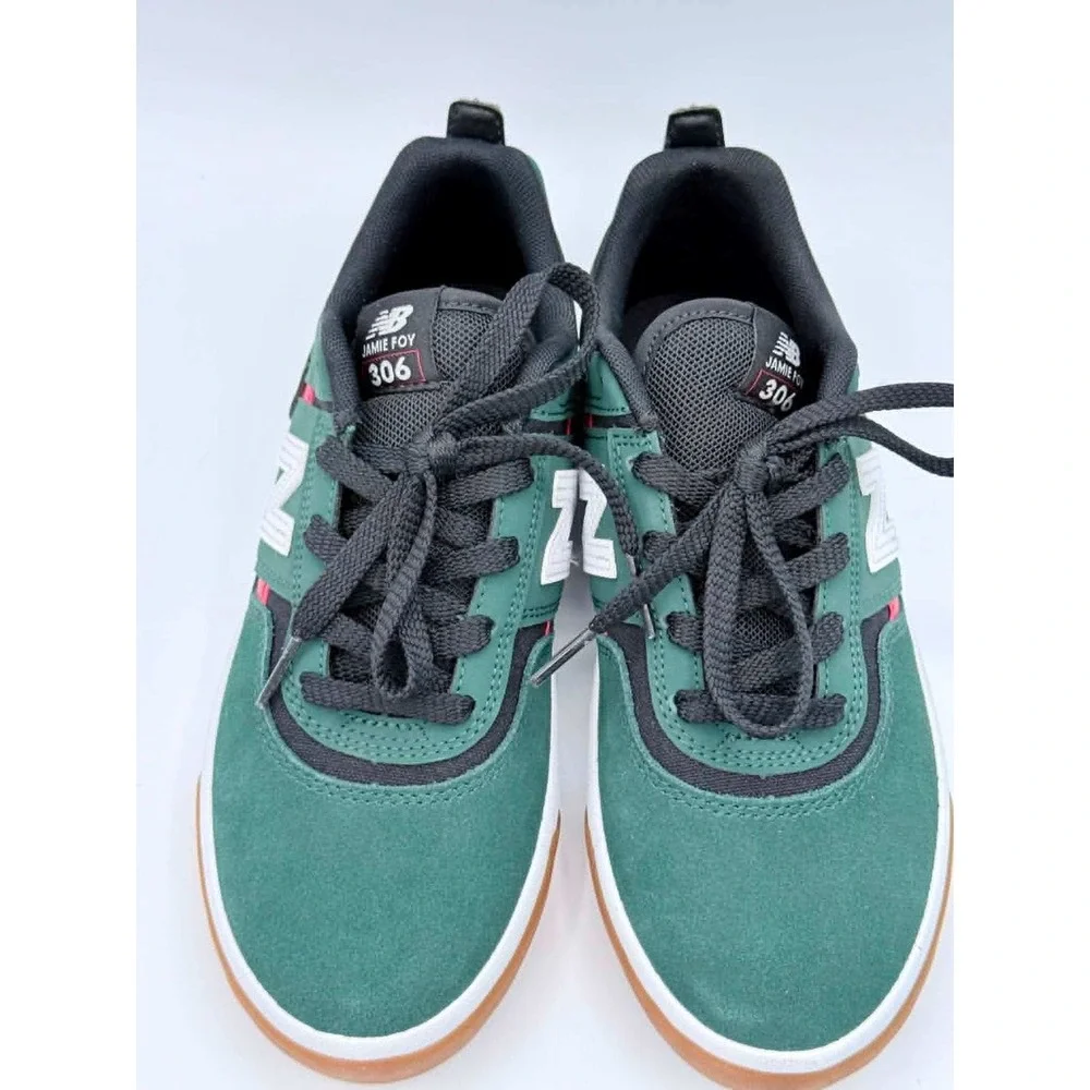 New Balance Numeric Jamie Foy 306 Green White Gum Skate Shoes YS306GCI Boys 3